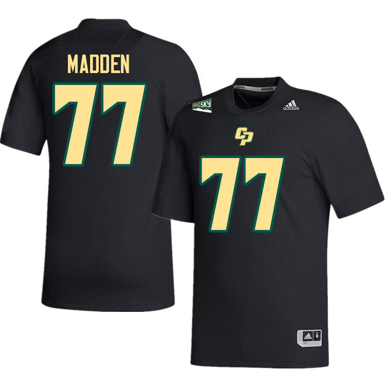 Cal Poly Mustangs #77 John Madden College Football Jerseys,Uniforms Stitched-Black